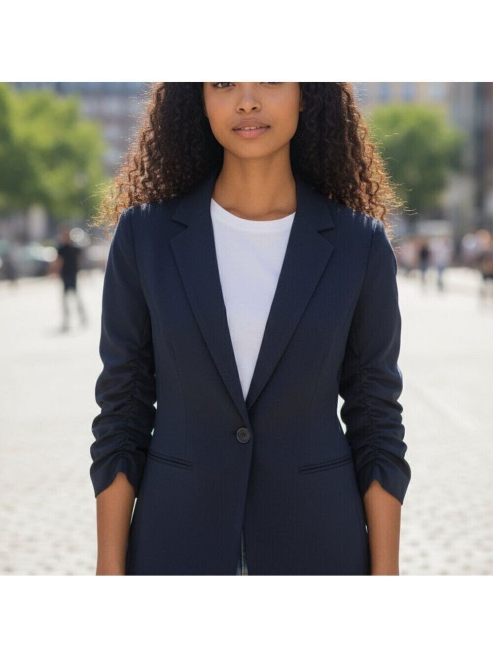 Vintage Elizabeth & James Navy Blue Blazer Size 2
